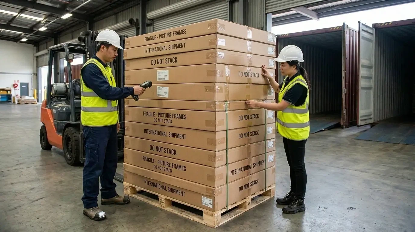 packaged-picture-frames-structural-integrity-shipping-inspection packaged-picture-frames-structural-integrity-shipping-inspection